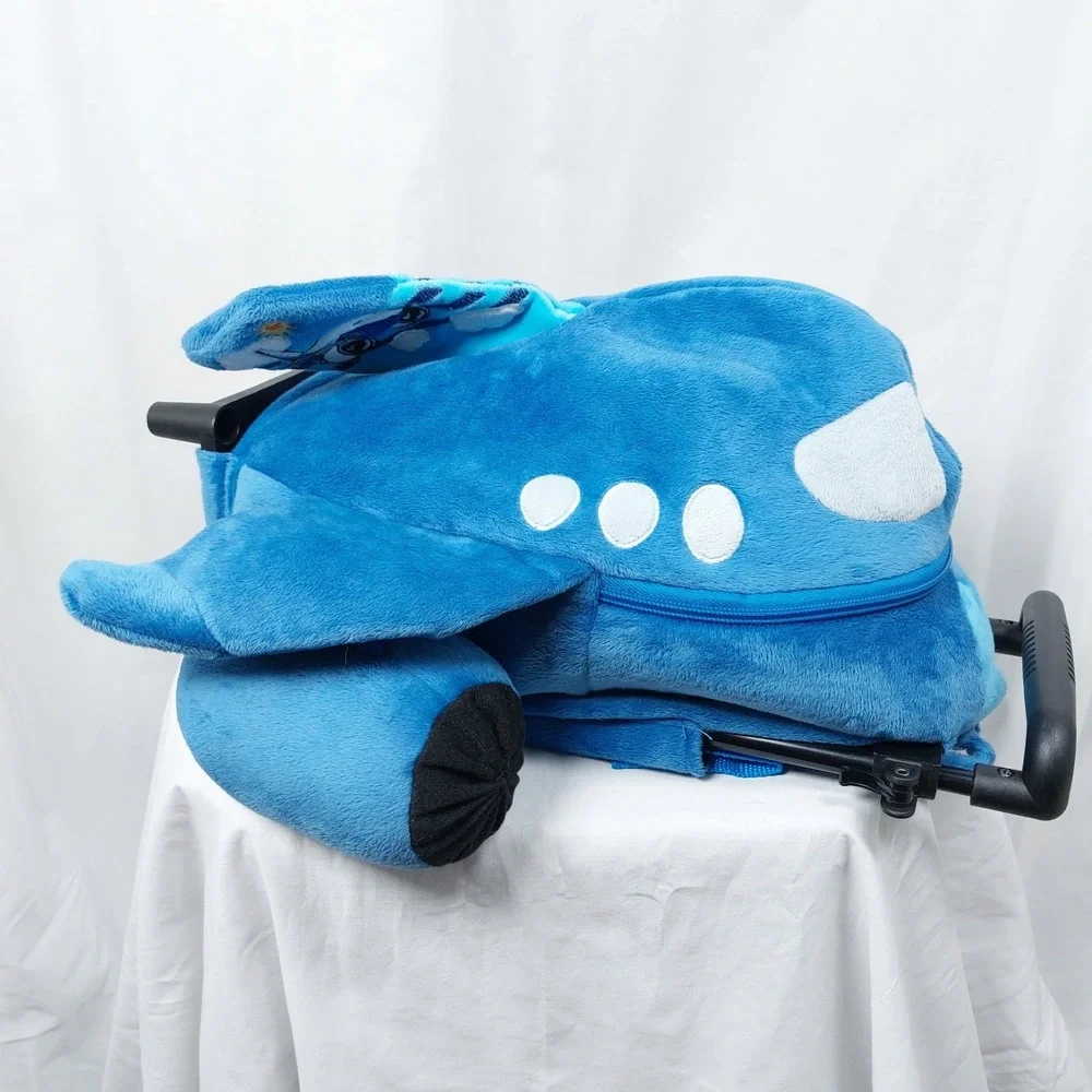 Boeing Airplane Kids Childs Rolling Carrying Case‎ Backpack Retractable Handle